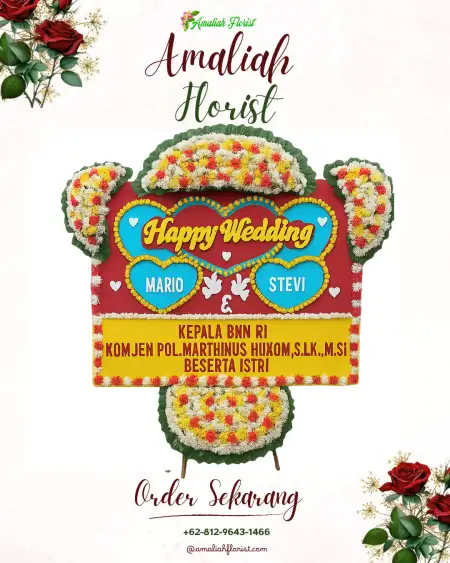 Papan Bunga Pernikahan Karanggetas
